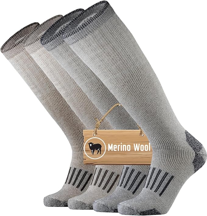 ONKE Max Full Cushion Knee High Socks for Men Steel Toe Work Boot Over the Calf OTC Moisture Wicking Thermal Hiking Hunting