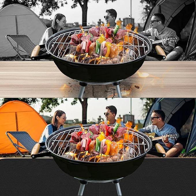 FireGuard Elite 60"x40" Fireproof Mat - Waterproof & Flame Retardant for Grills, Fireplaces, Camping | Heat Resistant up to 1500ยฐF | Heavy-Duty Indoor/Outdoor Safety Mat for BBQ, Patio, Garage