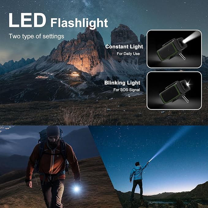 Portable Waist Fan,10000mAh Waist Fan Clip On with 100 Levels Speeds,16000RPM Strong Airflow, LED Display, Neck Hands-Free 40H Cooling For Outdoor Camping Travel (Green)