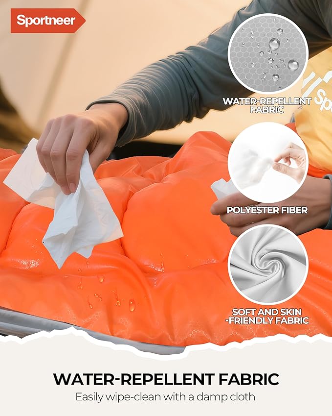 Sportneer Sleeping Bags for Adults, Warm & Cold Weather Sleeping Bag for Adults Kids Boys Girls - Lightweight Compact Camping Gear Equipment, Traveling, Backpacking, Hiking
