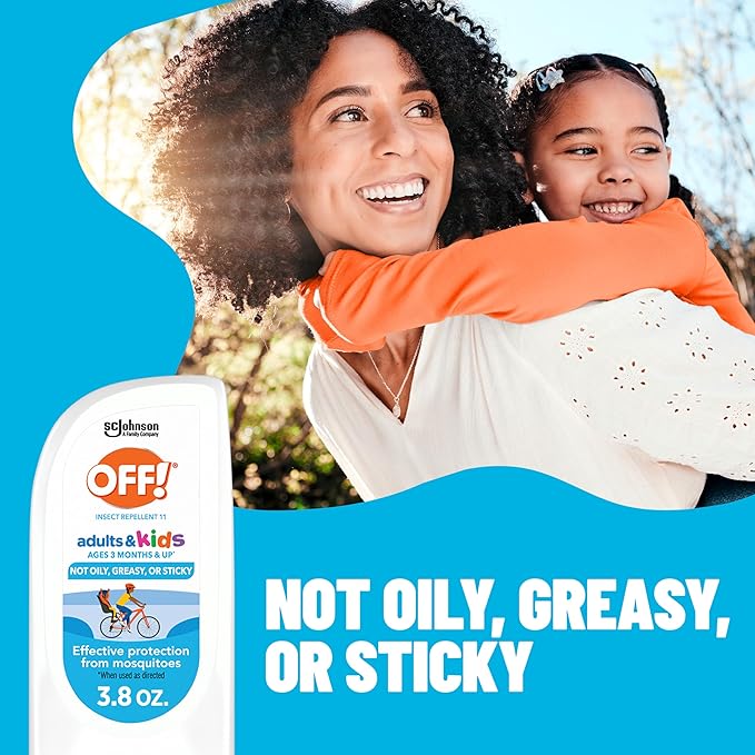 OFF! Insect Repellent Lotion for Adults & Kids, Fragrance-Free Bug Repellent for Everyday Protection from Mosquitoes and Ticks, 3.8 oz