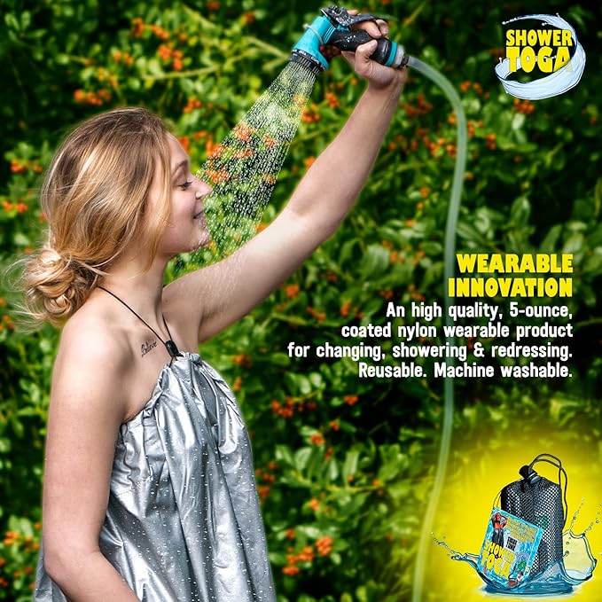 Wearable Shower Garment, Privacy RV & Camping Shower, Surf Poncho, Shower Tent, or Portable Changing Room