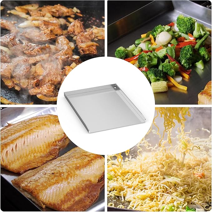 Stanbroil Universal Stainless Steel Griddle Pan for Outdoor Grill Stove Cooking