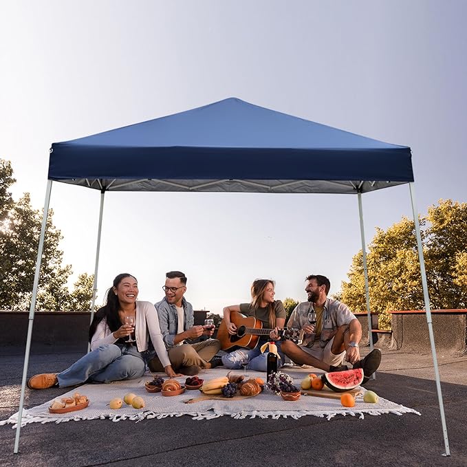 Outvita Canopy 10'x10' Pop Up Commercial Instant Gazebo Tent, Waterproof & UV Protection Canopy Tent with Slant Legs for Party Wedding Birthday BBQ Events