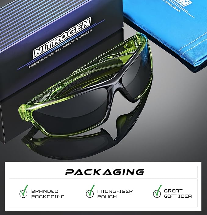 Nitrogen Polarized Wrap Around Sport Sunglasses for Men Women UV400 Driving Fishing Running Sun Glasses