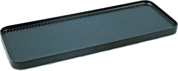 Swissmar KF-77073G Swivel Raclette Reversible Grill/Griddle Top Plate Replacement, Black
