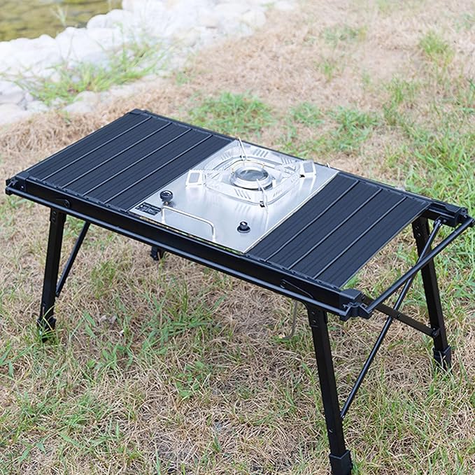 IGT Camping Stove, Desktop & Embed Folding Gas Stove, Portable Gas Stove with Carrying Handle, Outdoor Camping Cooking Stove