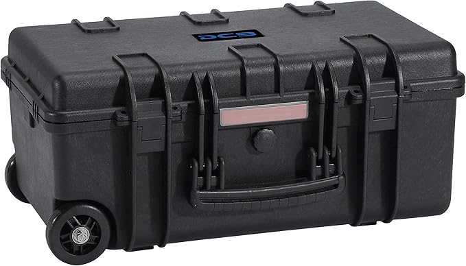DCB Cases - Element 5573F | 22 x 14 x 10 Ext Dim | IP67 Waterproof | Pluck Foam Insert | Telescoping Handle | Foldable Grip | Resin-Reinforced Injection Molded Plastic | 2 Latch Lid Close | Wheels