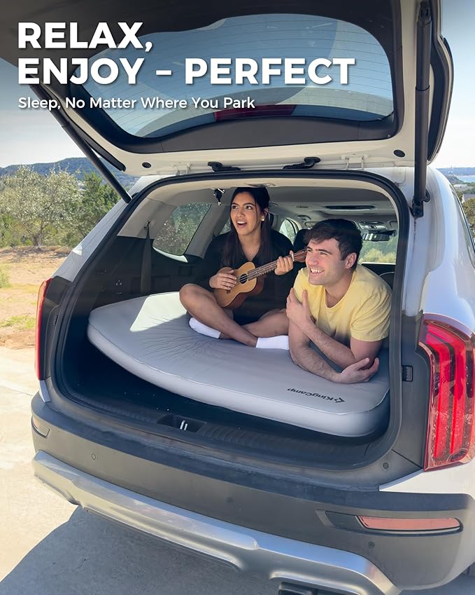 KingCamp 6" Thick Self-Inflating Camping Sleeping Pad, 4-Season Outdoor Sleeping Mat, Waterproof & Durable, Fast Inflation, Ideal for Camping, Hiking, Car, Tent