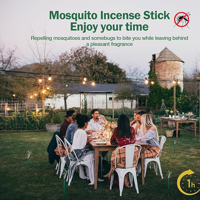 Mosquito Repellent Outdoor 240 Pcs Natural Citronella Oil Mosquito Incense Sticks Organic Mosquito Barrier Mosquito Repeller for Backyard Patio Travel Camping Indoors Gnat Mosquito Control