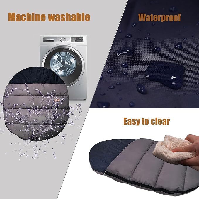 Soft Warm Dog Sleeping Bag, Large Portable Waterproof Camping Pet Bed, Packable Dog Bed for Camping, Hiking, Indoor Use