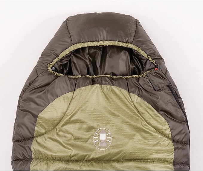 Coleman North Rim 0°F Big & Tall Sleeping Bag, Cold-Weather Mummy Sleep Sack with No-Snag Zipper & Adjustable Hood for Warmth & Ventilation, Large Camping Sleeping Bag