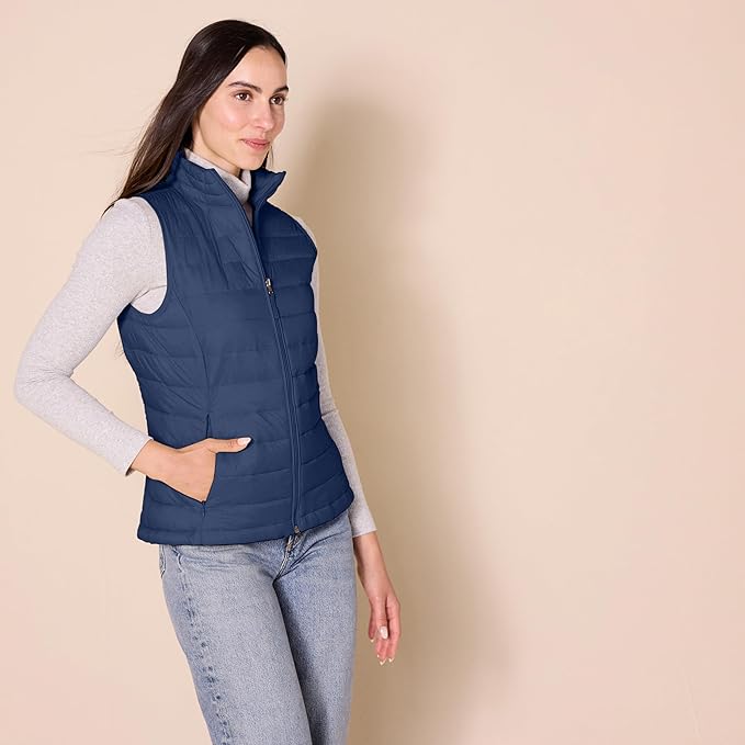 Amazon Essentials Women's Lightweight Water-Resistant Packable Puffer Vest