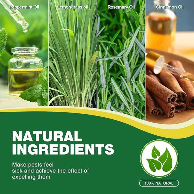 12 Pcs Natural Ant Repellent Pouches - Peppermint Oil Ant Roach Wasp Bee Repellent for Patio Front Porch Yard Garden, Pest Insect Deterrent Repellant Outdoor Indoor