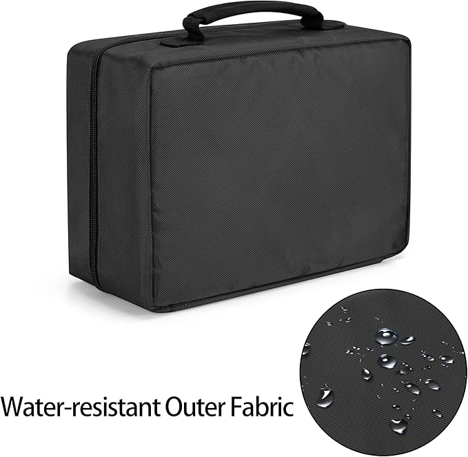 Trunab Portable First Aid Bag Empty, Medical Supplies Bag with 2 Inner Flap, Emergency Trauma Bag for Accessories, Black