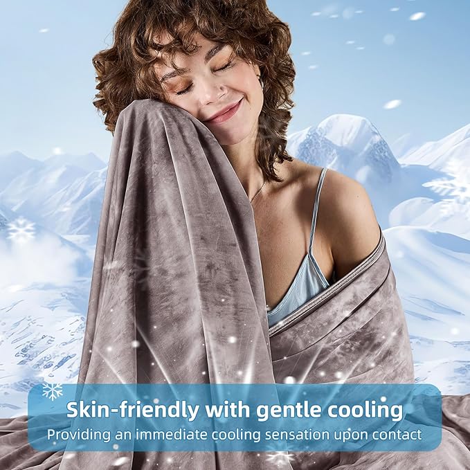 inhand Cooling Blanket Queen Size (90"x90"), Cooling Blankets for Hot Sleepers, Absorbs Heat to Keep Adults Cool for Summer Nights Sweats, Thin Cold Lightweight Blanket for Couch Bed, All Season Use