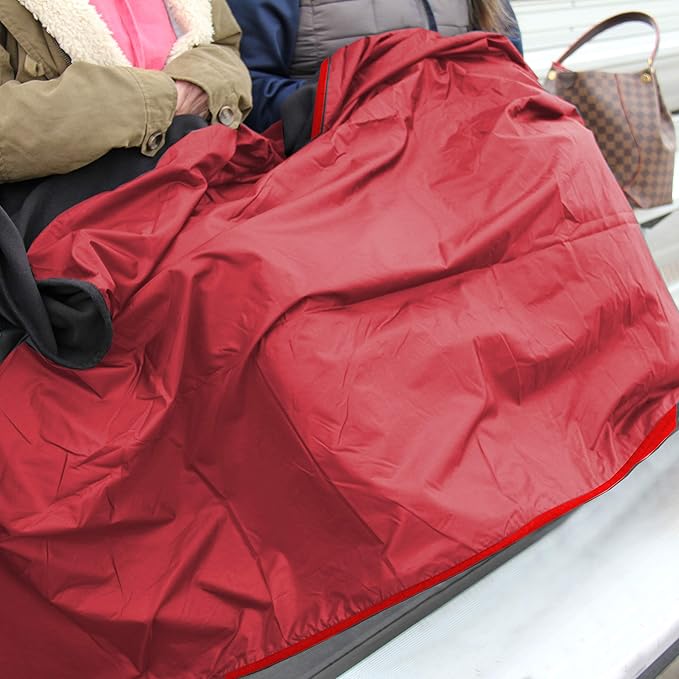 Threadart Outdoor Rainproof & Windproof Thick Stadium Blanket | for Camping, Picnic, Sports, Festivals, Football, Baseball, Concerts, Parks, Beach 55" x 79"