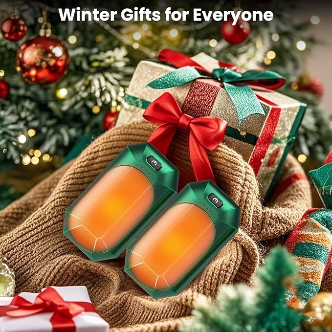 AI Hand Warmers Rechargeable 2 Pack,Portable Electric Hand Warmer Reusable,AI Hand Warmer for Outdoor Golf Hunting Camping Accessories,Warm Winter Gifts for Men Women Kids