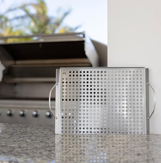 Outset 76632 Stainless Steel Grill Topper Grid, 11"x17" BBQ Tray