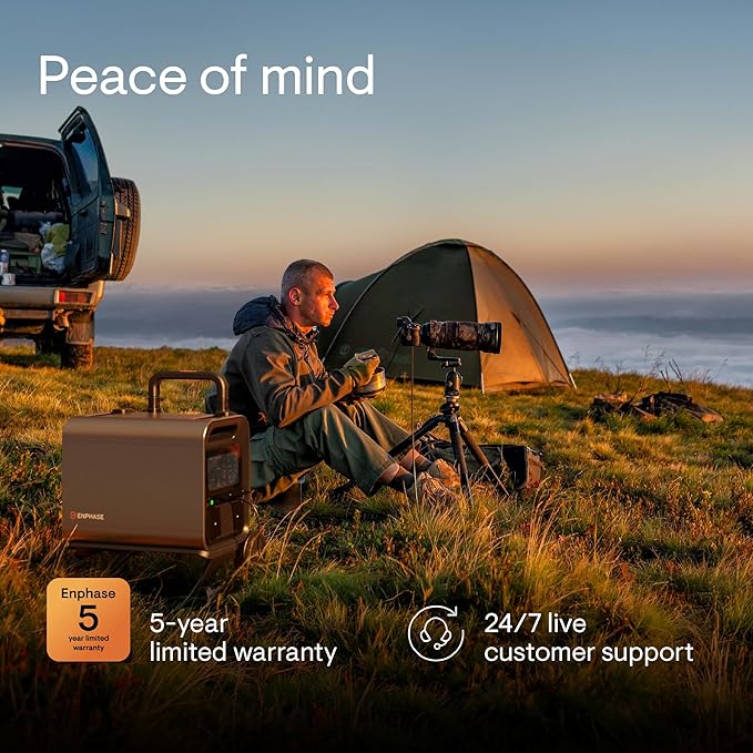 Enphase IQ PowerPack 1500 + IQ Cart – Advanced portable power with microinverter technology, LCD touchscreen, 4G cellular, Wi-Fi & Bluetooth, IQ Cart for easy mobility during camping or home backup