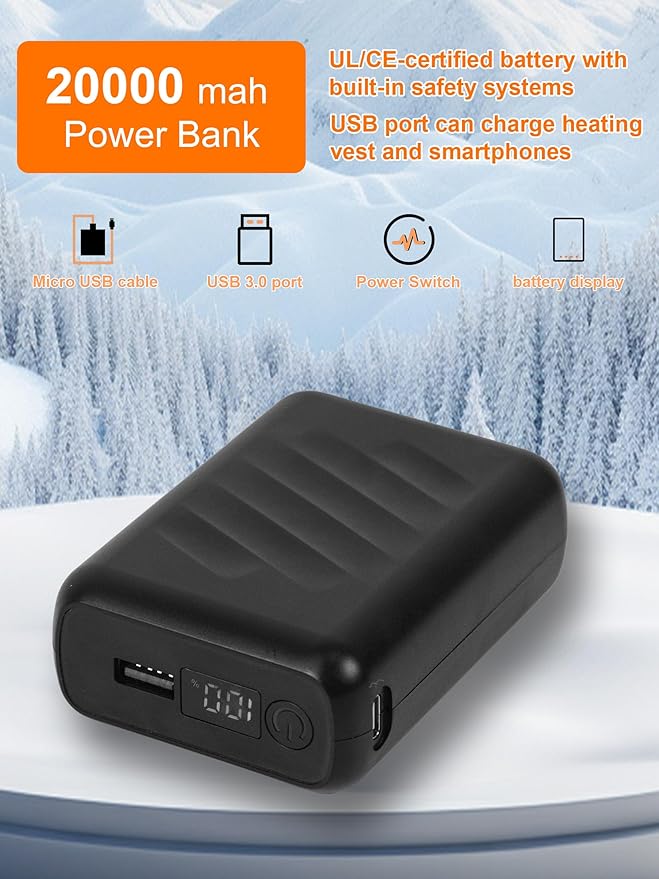 Heated Vest for Women with 12V 20000mAh Battery,13 Zone Smart Heating Lightweight Vest Heated Body Warmer Jacket