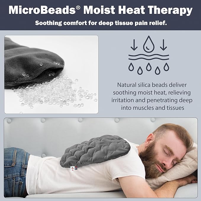Core Products MicroBeads Moist Heat Therapy Microwave Pack - Large Heating Pad 11" X 14"