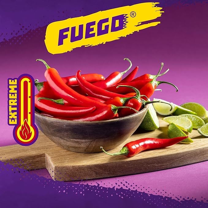 Takis Fuego Mini 25 pc / 1.23 oz Bite Size Multipack, Hot Chili Pepper & Lime Flavored Extreme Spicy Rolled Tortilla Chips (Pack of 2)
