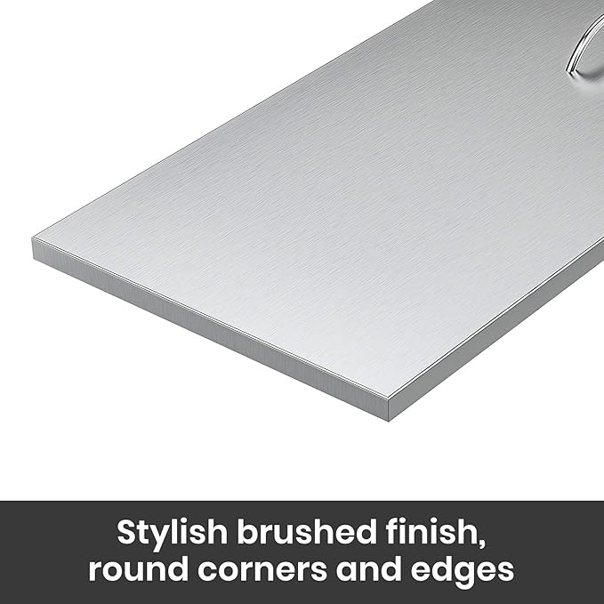 Stanbroil Fire Pit Burner Pan Cover 39" x 15", Fits 36 x12 Inches Rectangular Drop-in Burner Pan, Stainless Steel