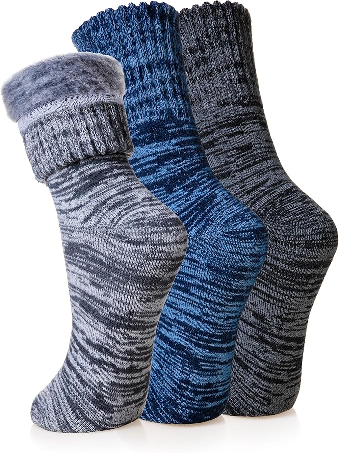 Velice Winter Warm Thermal Socks for Women Extra Thick Insulated Heated Crew Boot Socks for Cold Weather 5 Pairs
