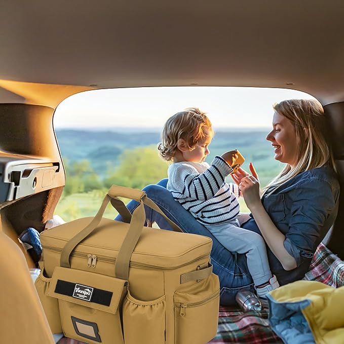 30L Large Soft Sided Cooler Bag, Insulated Collapsible Ice Chest for Camping, Beach, Leakproof