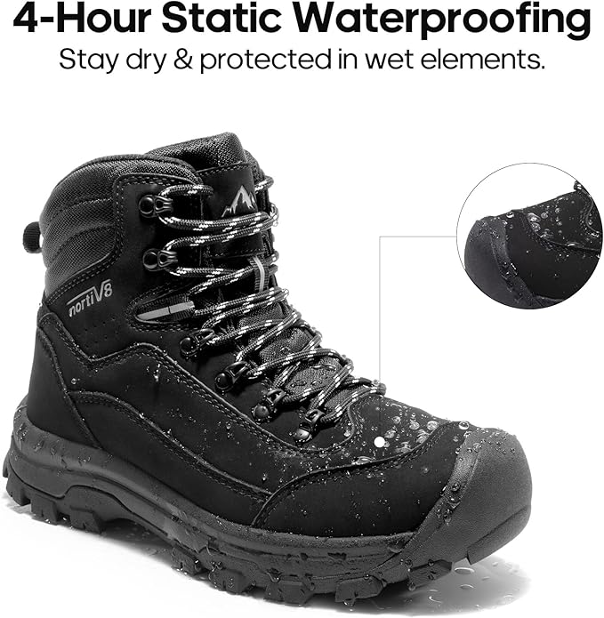 NORTIV 8 Women's Hiking Boots Waterproof Trekking Camping Trail Backpacking Boots for Outdoor