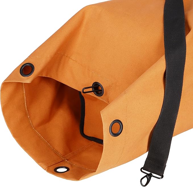 WHITEDUCK Top Load Canvas Folding Duffel Bag, Water Resistant Army Style Shoulder Bag for Men and Women- Gym, Sports, Travel, Hiking, Camping, Backpacking (Small 21" x 36",Tan)