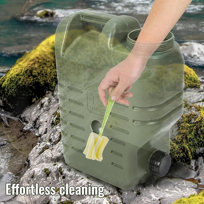 3.2 Gallon Camping Water Jug with Spout, No Leakage Food Grade Camping Water Tank with Spigot for Picnic, BBQ Supplies