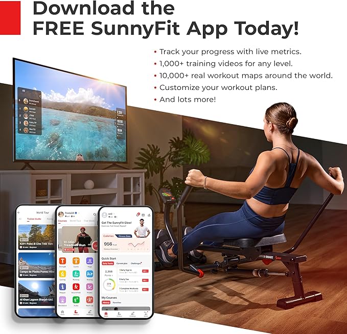 Sunny Health & Fitness Slim Under Desk Walking Compact Treadpad Treadmill with Remote Control, Digital Display, Shock Absorption, Optional Trekking Poles, Free SunnyFit App Bluetooth Connectivity