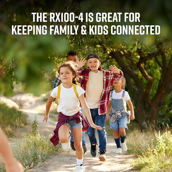Cobra RX100 16-Mile Range Family Walkie Talkies (4-Pack) - 16-Mile-Long Range, Kid-Friendly Communication, 22 Channels, NOAA Weather Alerts, Call Alerts