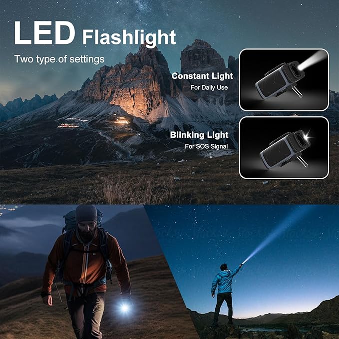 Portable Waist Fan,10000mAh Waist Fan Clip On with 100 Levels Speeds,16000RPM Strong Airflow, LED Display, Neck Hands-Free 40H Cooling For Outdoor Camping Travel (Gray)