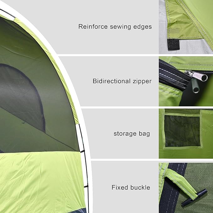 4-6 Person Dome Camping Tent, Family Camping Tent, 83x106 inches, Waterproof Oxford Flooring, for Fishing, Outdoor Camping, Hiking, Study Tours, Summer Camps.