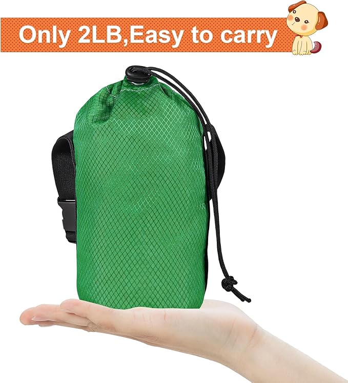 XiaZ Dog Tie Out Cable for Camping, 100ft Portable Overhead Trolley System for Dogs up to 200lbs,Dog Lead for Yard, Camping, Parks, Outdoor Events,5 min Set-up
