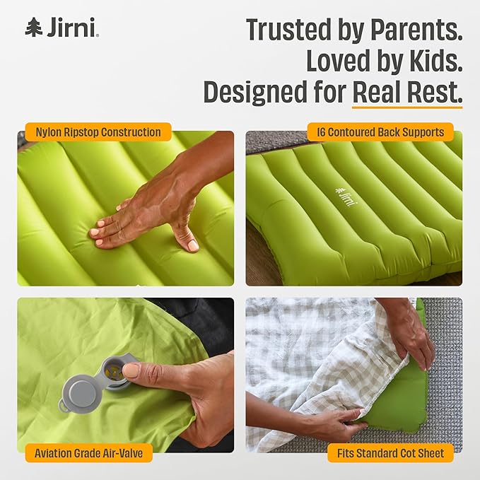 Nimble Toddler Travel Bed | Innovative New Pump | Ultra Lightweight & Super Durable Kids Air Mattress | Eco-Friendly Toddler Air Mattress | Child Travel Bed | Inflatable Portable Bed for Kids