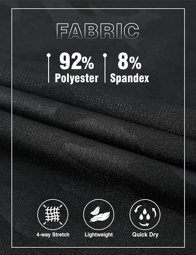 TBMPOY Men's Lightweight Hiking Travel Pants Breathable Athletic Fishing Active Joggers Zipper Pockets
