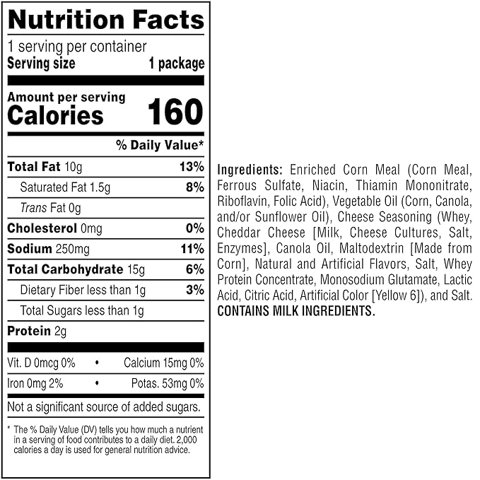 Cheetos Cheese Flavored Snacks, Crunchy, 1 Ounce (Pack of 104)