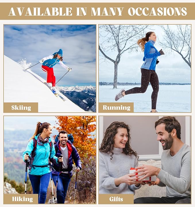 Justay 4 Pairs Merino Wool Socks for Women, Hiking Thermal Warm Winter Cozy Thick Boot Socks for Women Gifts