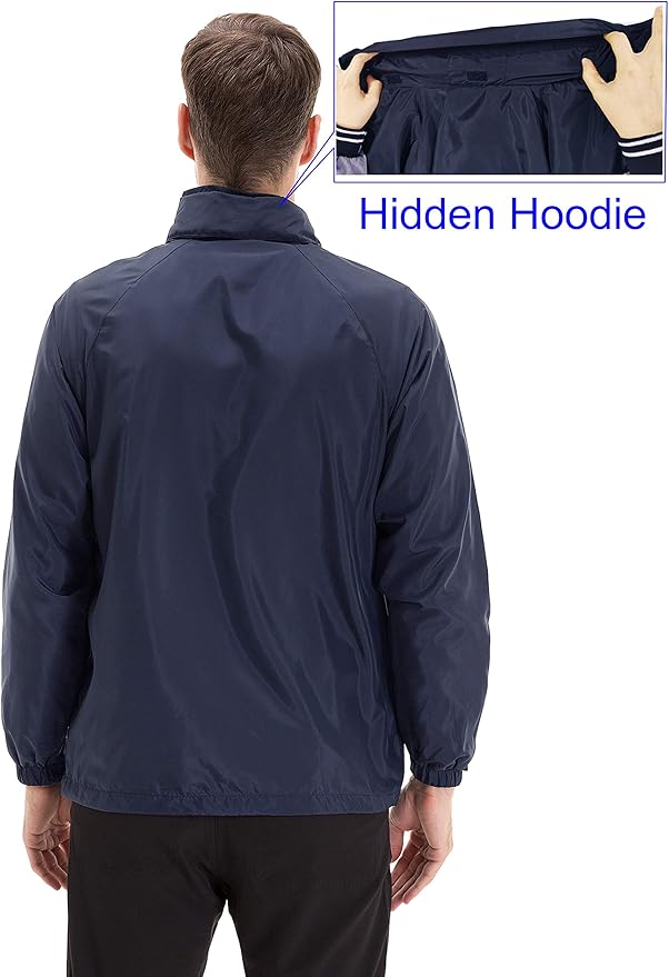 TRAILSIDE SUPPLY CO. Mens Windbreaker Jackets Lightweight Packable Jacket,Windproof and Dustproof