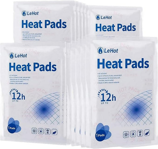 Hot Body Warmers - 30 Pack Disposable Adhesive Patches for Up to 12 Hours of Safe, Natural Heat, Ideal for Outdoor Activities like Skiing, Hiking & More, Fastest Activation for On-the-Go Warmth.