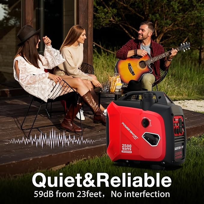 PowerSmart 2500-Watt Portable Inverter Generator with CO Protect for Camping
