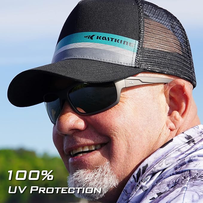 KastKing Kateel Polarized Sport Sunglasses for Men and Women, Ideal for Driving Fishing Cycling and Running,UV Protection