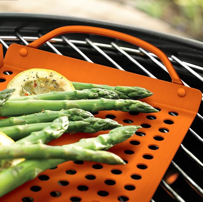 Outset Copper Grill Grid, 7" x 11", Non-Stick Grill Pan