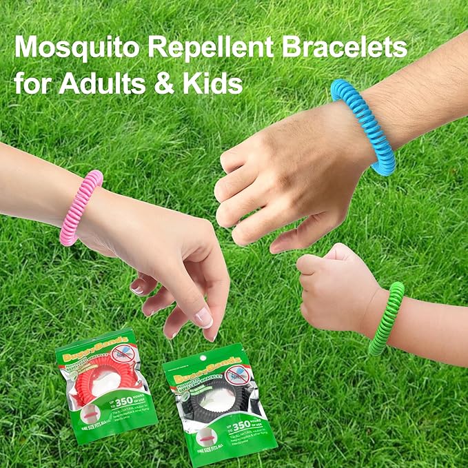 36 Pack Mosquito Repellent Bracelets, DEET-Free Waterproof Bands, Individually Wrapped