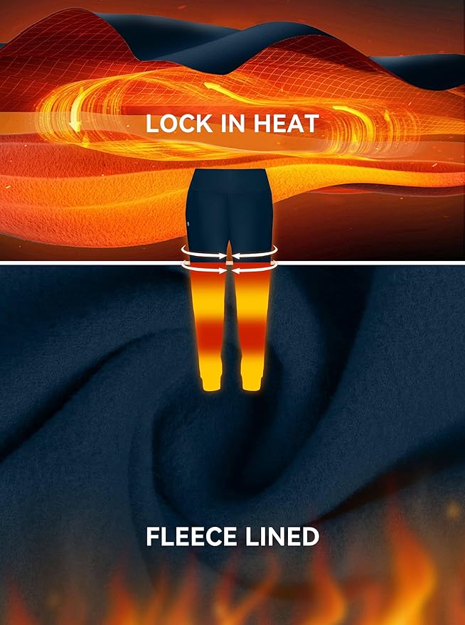 G Gradual Women's Fleece Lined Joggers High Waisted Water Resistant Thermal Hiking Pants Cold Weather Sweatpants with Pockets