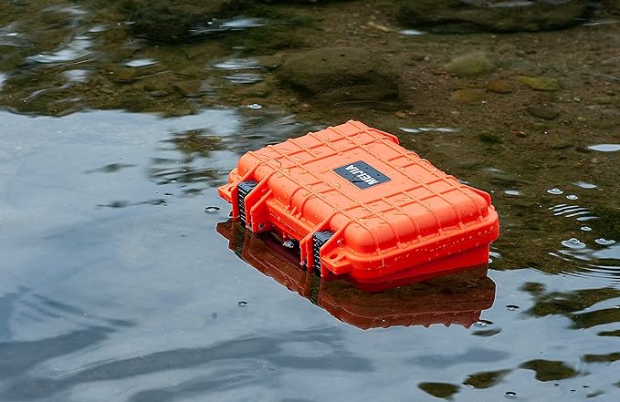 MEIJIA Portable All Weather Waterproof Protective Hard Case, Small Camera Case,Dry Case with Customizable Foam,Fit Use of Drones, Camera,Equipments, 11.65 ”x8.35”x3.78”